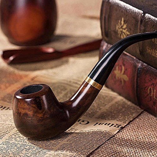 Lifevv Lobular Ebony Smoking Pipe Elegant Tobacco Pipe With Accessories And Gift Package #TOP2