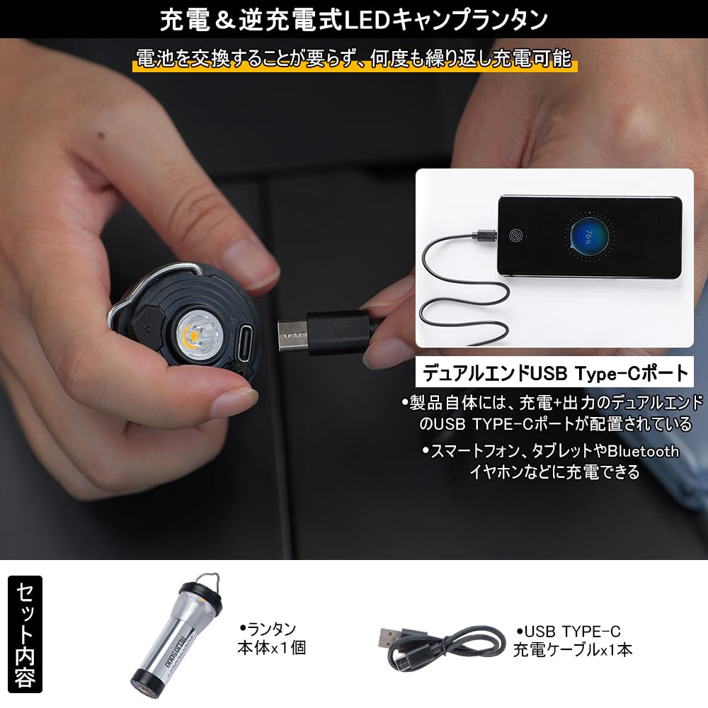 Amazon.co.jp: SoomloomキャンプランタンHelio5000懐中電灯2wayタイプ