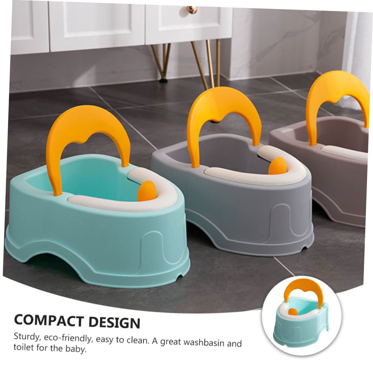 ORFOFE 1pieza Inodoro Infantil Portátil Lavabo Para Niño Niña Diseño Práctico y Ligero Para Viajes y Entrenamiento De Baño