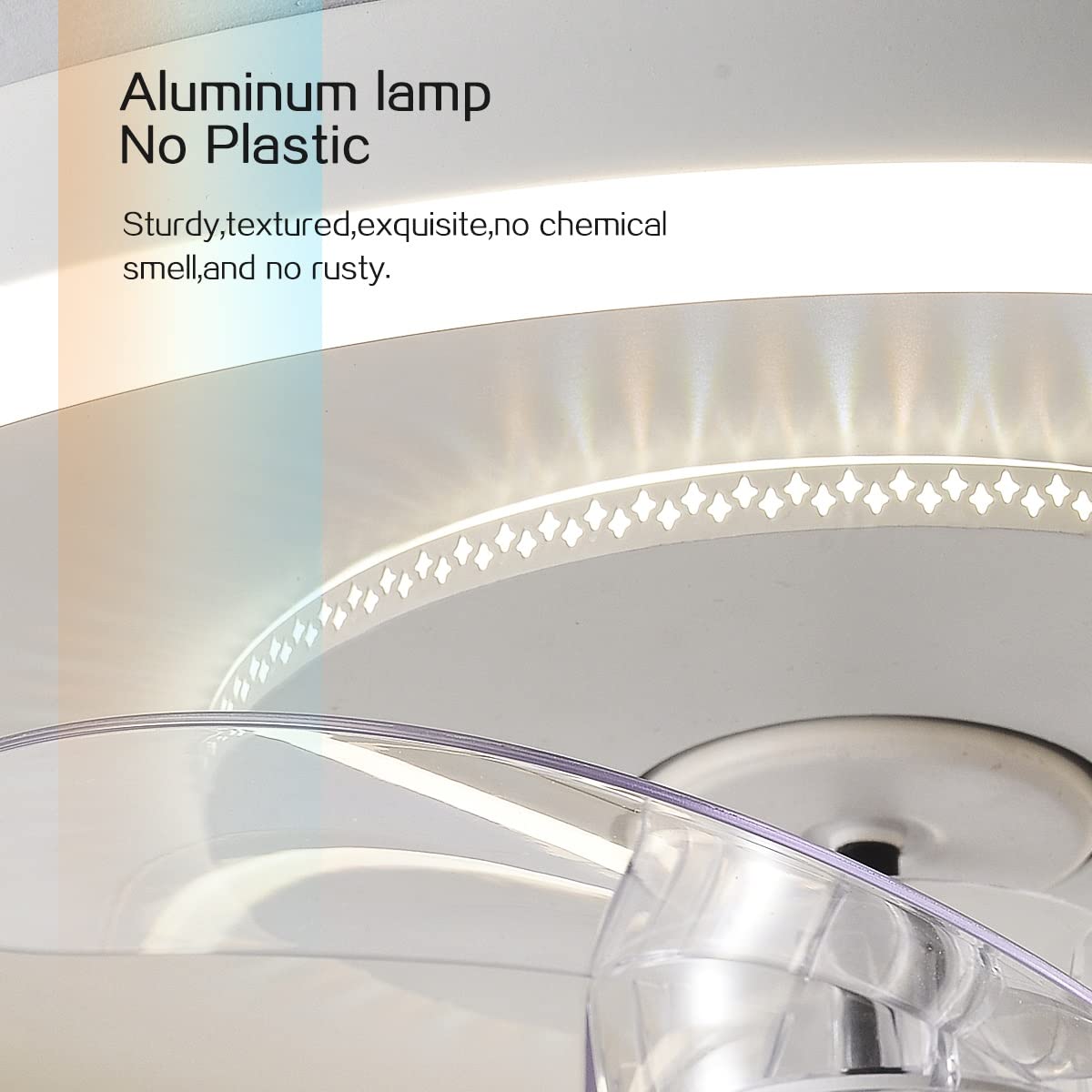 Ventilatore A Soffitto Con Luce LED 40W – Telecomando, 6 Velocità, Dimmerabile 3000K-6000K – Moderno Silenzioso 50cm - 3