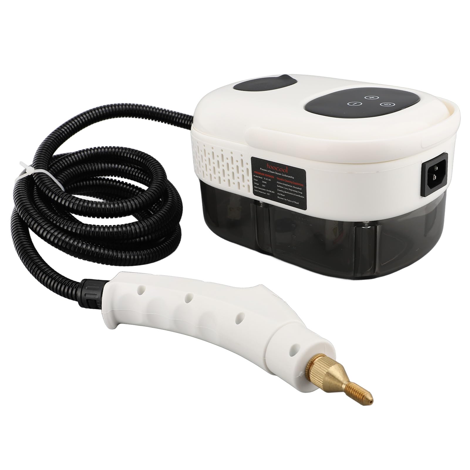 GLOGLOW Handdampfreiniger 2500W, Intelligenter Touchscreen-Hochdruckdampfreiniger, 105°C mit 6-stufig Einstellbarem Dampf für Küche, Haushalt und Autopflege (EU-Stecker 220 V)