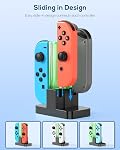 FYOUNG Controller Charger Dock Compatible with Nintendo Switch/Switch OLED for Joycons, Charging Stand Station Compatible with Switch/OLED Controller Accessories with a Type-C Charging Cord