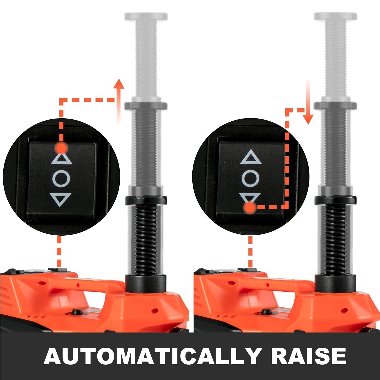Cric idraulico per auto da 12 V, sollevatore elettrico portatile con gonfiatore per pneumatici e luce di emergenza, kit di riparazione per veicoli pesanti per auto, SUV, furgoni