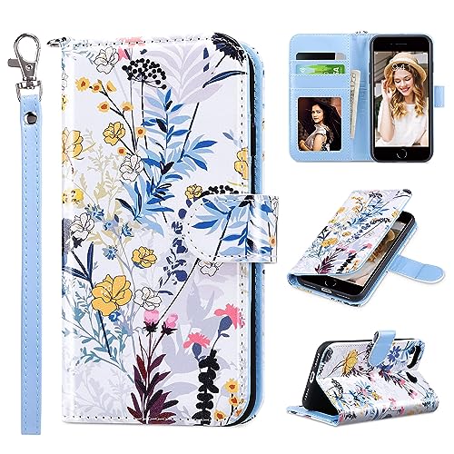 ULAK Case for iPhone SE 3 Wallet 2022 iPhone 8 Wallet, iPhone SE Wallet 2020, iPhone 7 Flip Case, PU Leather Kickstand Card Holder Protective Cover for iPhone 7-8-iPhone SE 2nd 3rd Gen, Forest