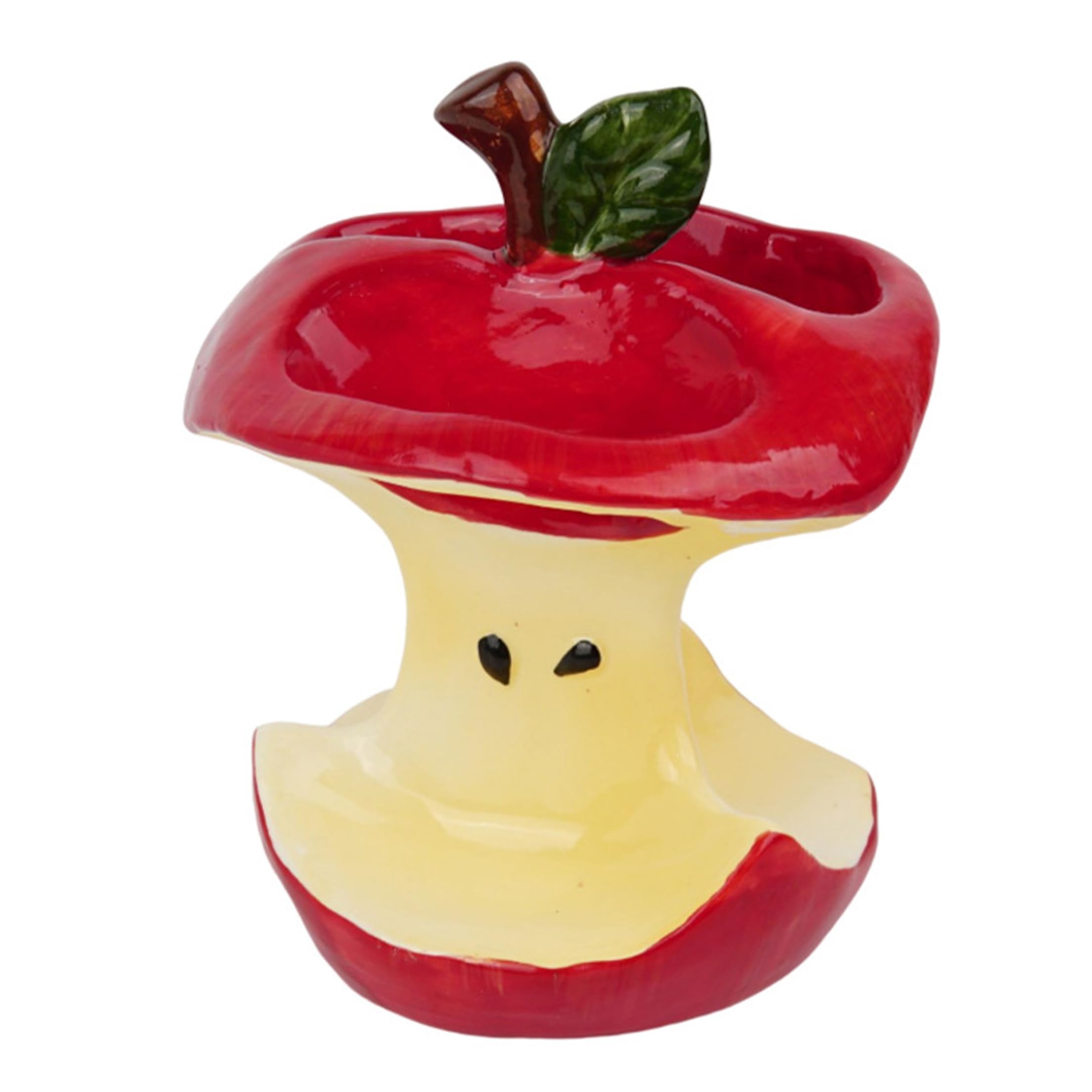 Ceramic Toothbrush Holder Cute shaped Bathroom Organizer Red Toothbrush Stand With 3 Slots Fits Electric Toothbrushes Toothpaste