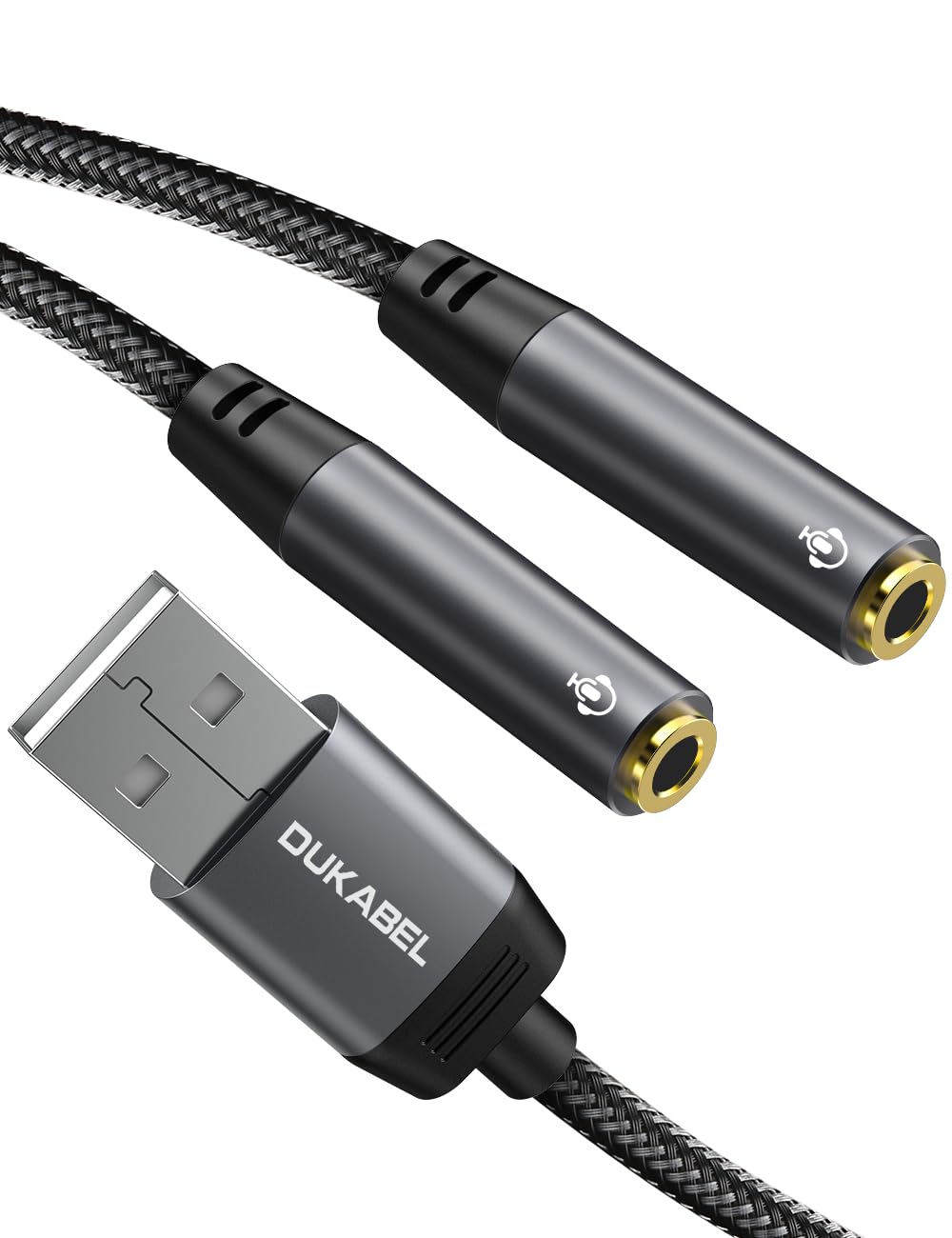 Amazon.com: DUKABEL USB Audio Splitter, 3.5mm Audio Splitter