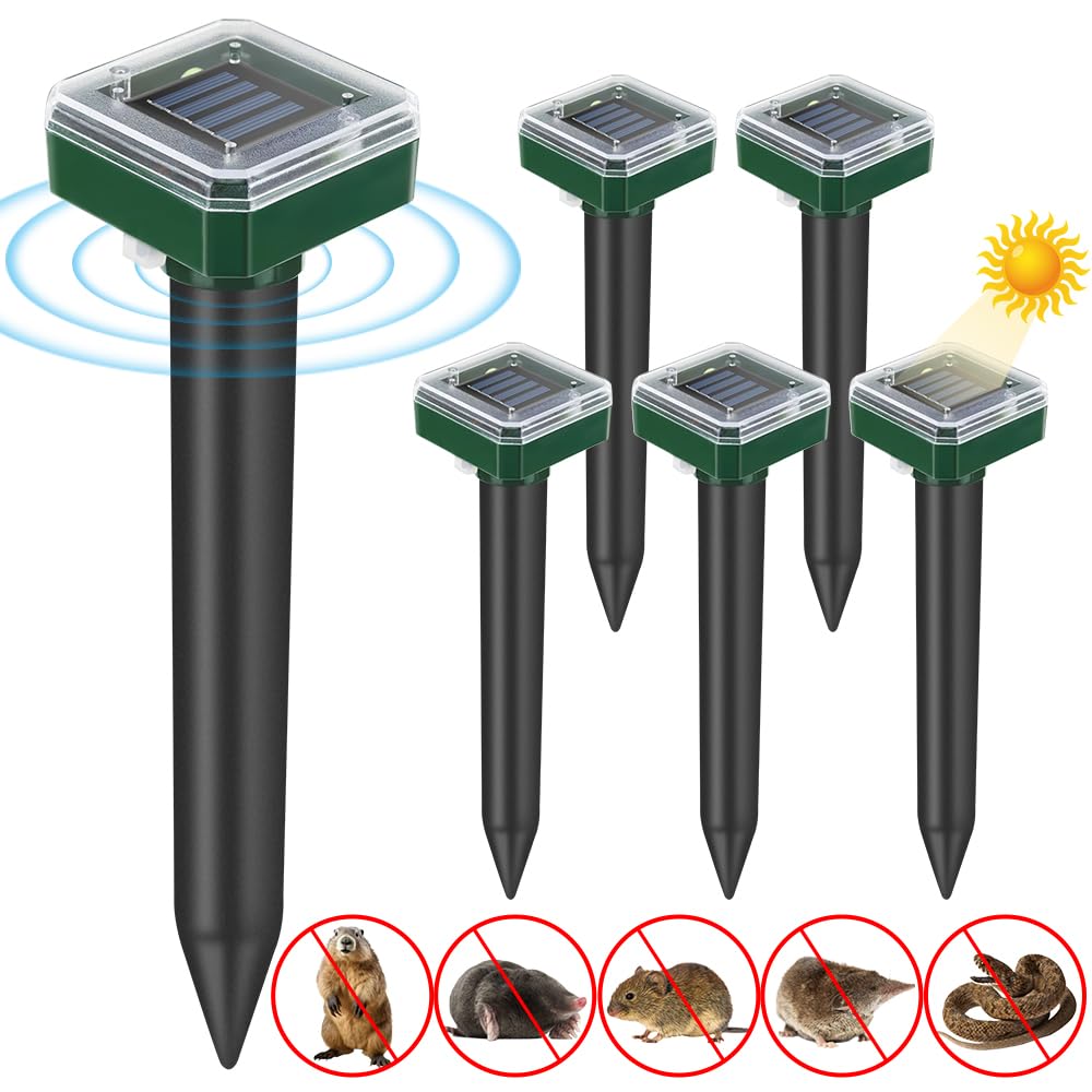 Produktbild von 4X Solar Maulwurfschreck Wühlmausabwehr Maulwurfabwehr Maulwurf
