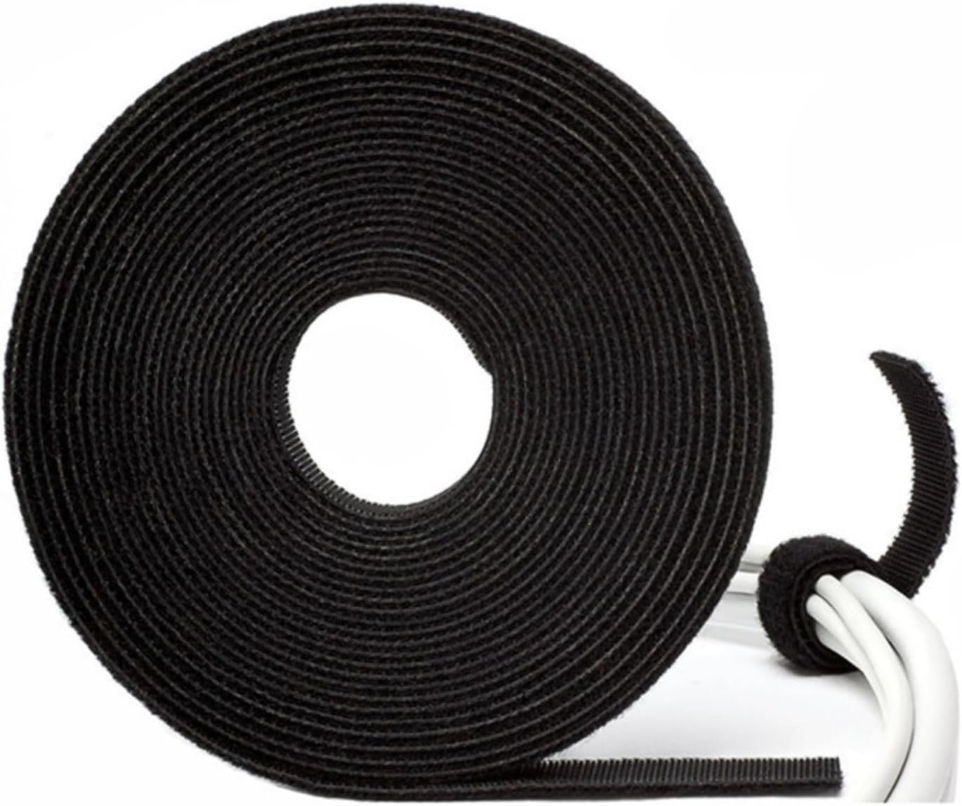 2 Pack 16Ft Adjustable Cable Straps 1.5cm x 5m Hook and Loop Fastening Straps, Reusable Cord Management Ties, Ideal for Home, Office, and Travel