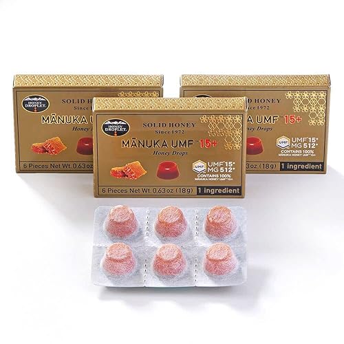 Miniatura 1 de Gotas de miel UMF15+ (MG 512+) 100% certificadas, gotas de miel de manuka para pureza y calidad, la primera pastilla de miel sólida del mundo,