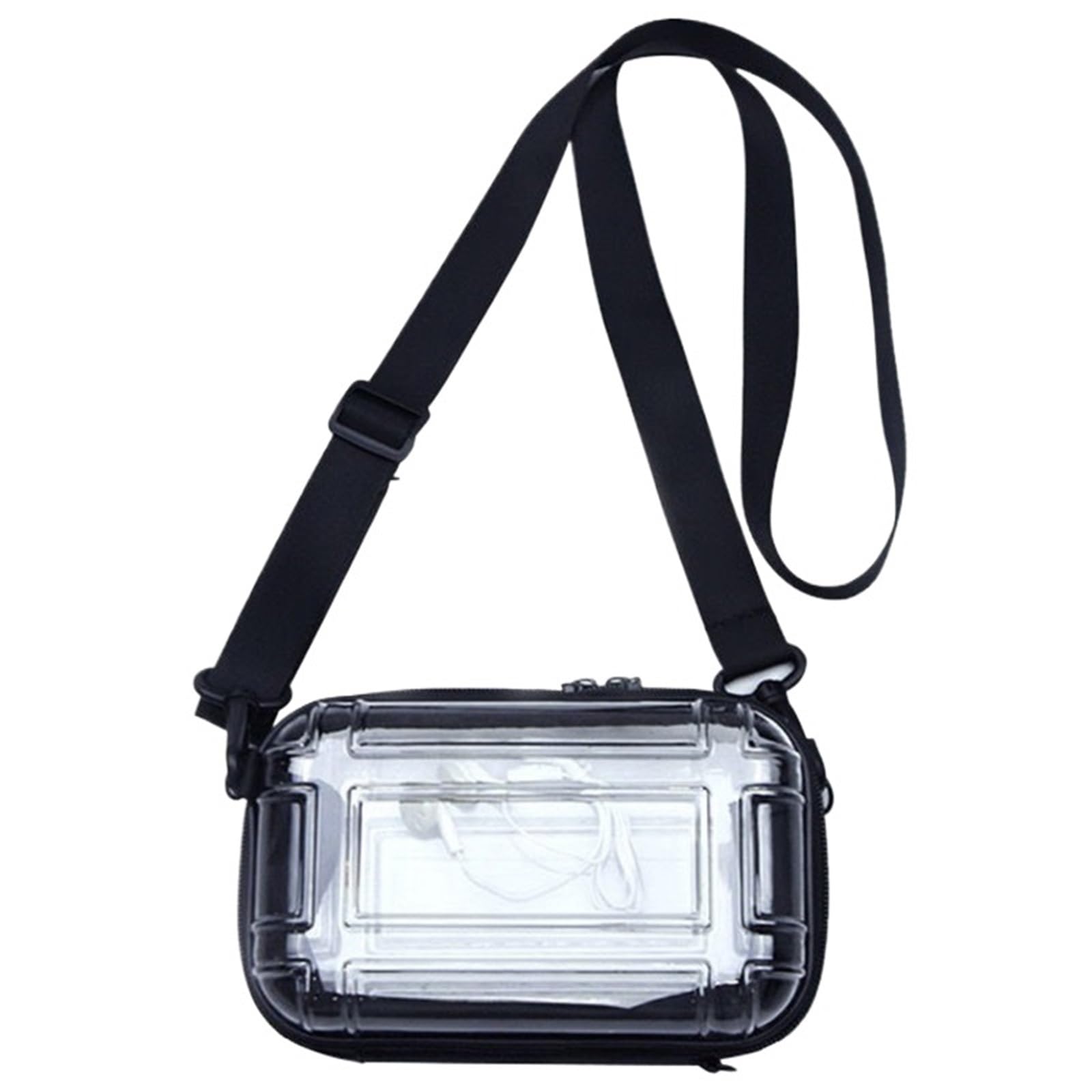 Borsa a tracolla da donna, mini borsa a rigida, custodia viaggio for cosmetici, a mano