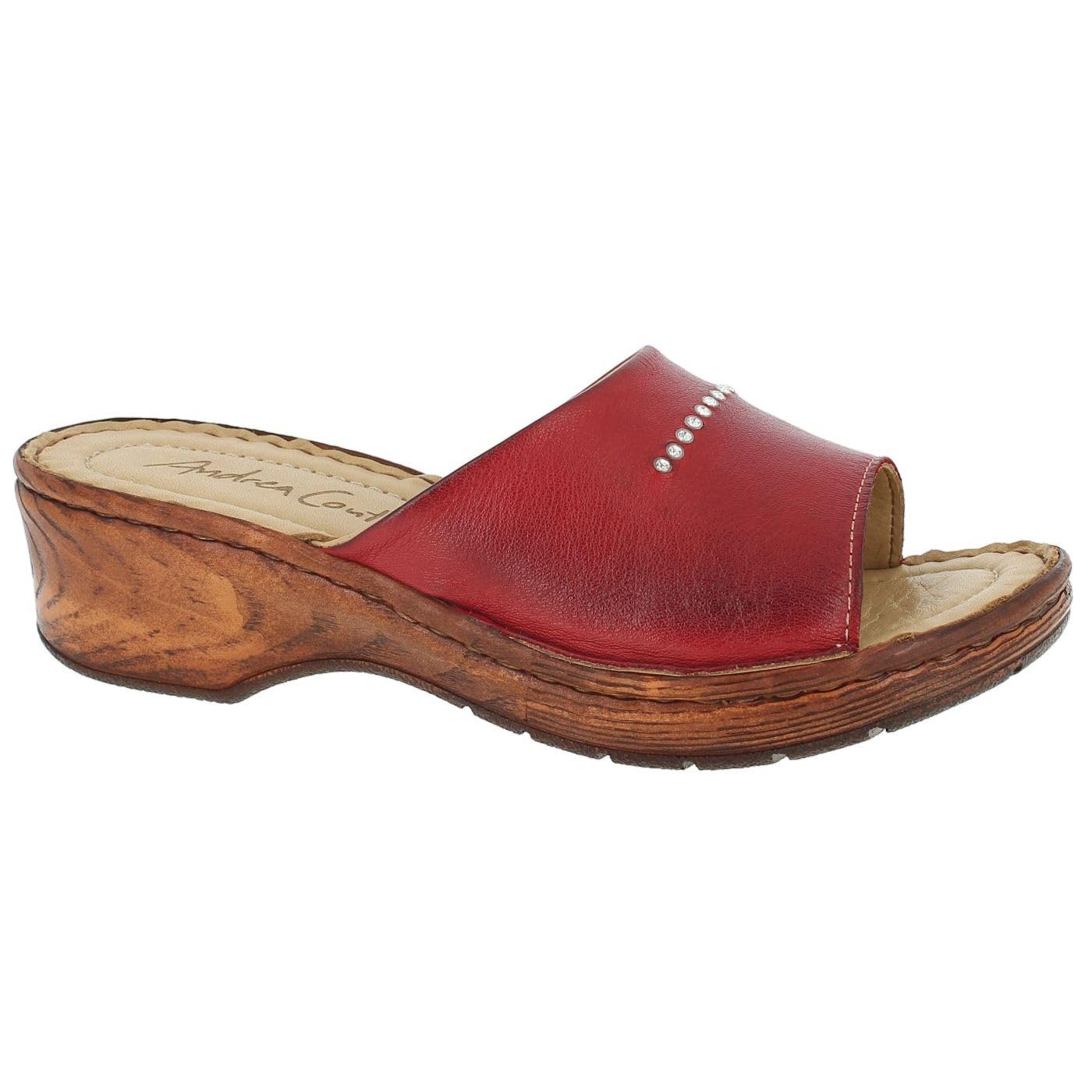 Andrea Conti Women's Mules, red, 40 EU, Rot, 8 UK