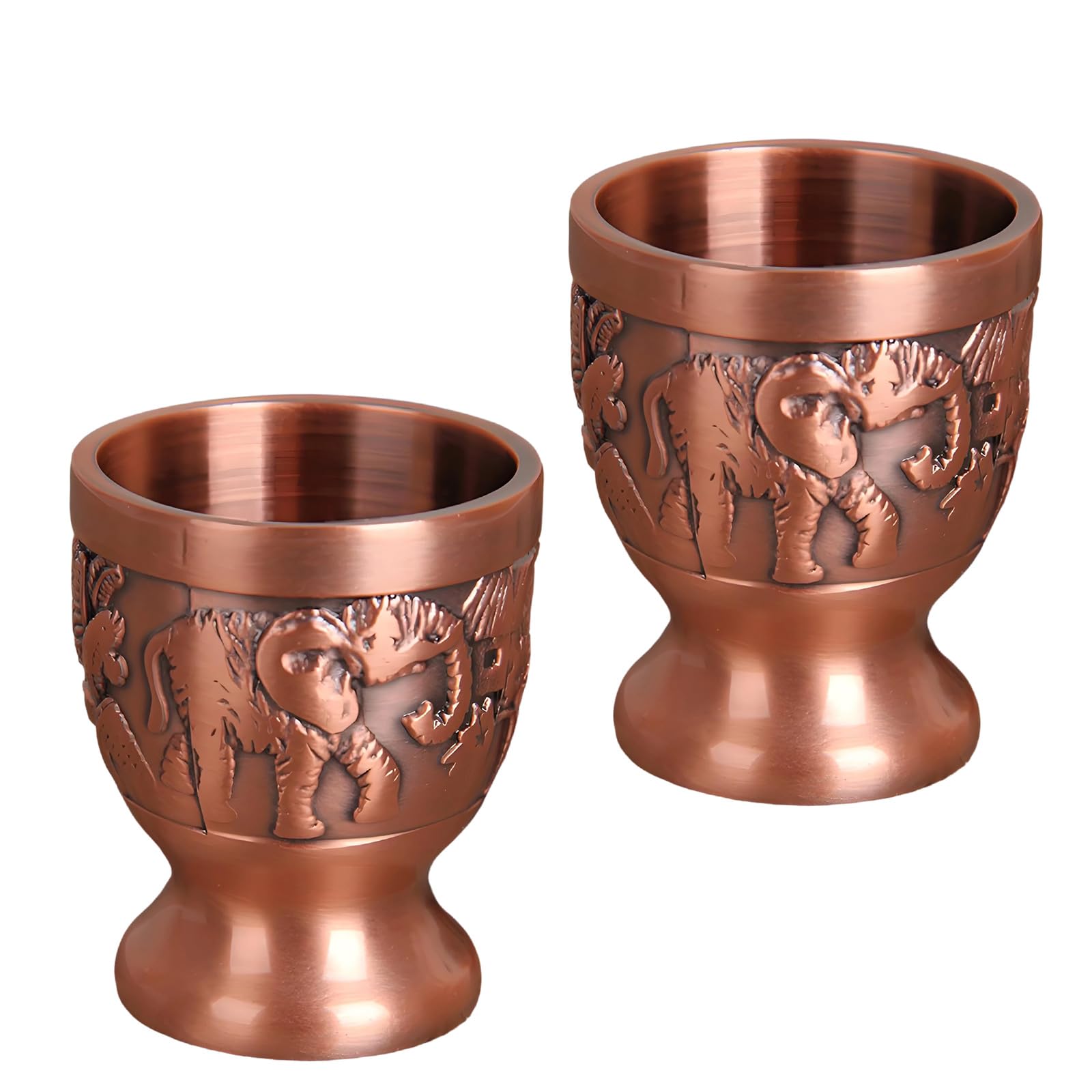 Kaeltsyn Artistic Elephant Themed Drinking Set Sturdy Kiriste Crafted Cocktails Tool with Classical Bronze Finish Traditional Elephant Drink Equipment