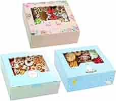 Tomedeks 12 x Boite pour Gateau en Carton,boite cupcakes