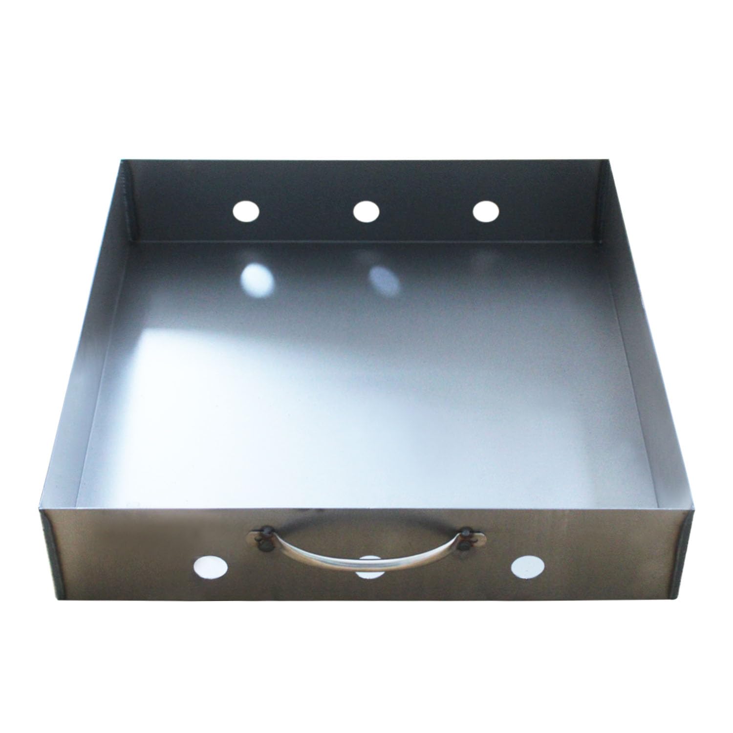 Contenitore per carbonella carbone brace barbecue vassoio griglia a carbonella professionale rete piastra di ghisa separazione gas cestello porta grilli piccolo ristorante，390x590x80mm senza Griglia