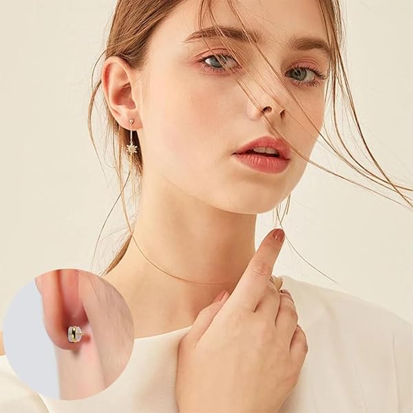 12 Parestuercas pendientes silicona,tuercas pendientes silicona, Tuercas Hipoalergenicas Cierres Elevadores De Pendientes Para Lobulos Caidos O Rasgados, Sujeta y Levanta Pendientes - 2