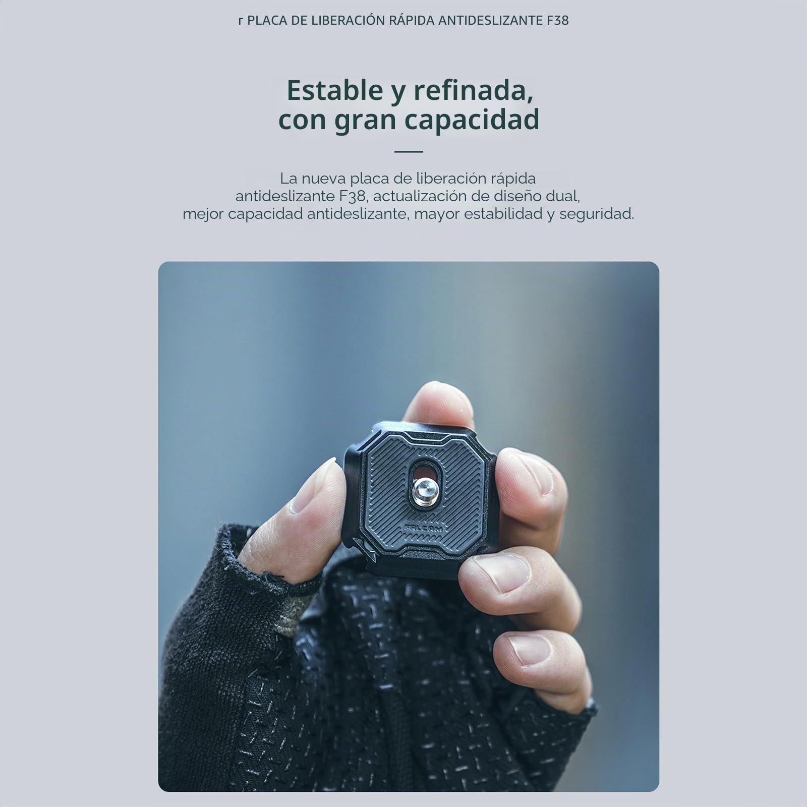 Clip para cámara FALCAM F38 con Kit de Placa V2, Clip de liberación rápida para cámara a Correa de Hombro de Mochila - 3142