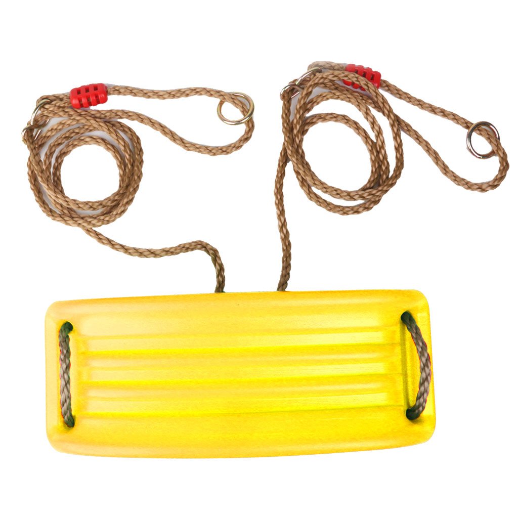 Almencla Altalena Da Giardino con Sedile, Corda, Cinghia, Connettore E Catena. Divertente Gioco All'aperto, Giallo