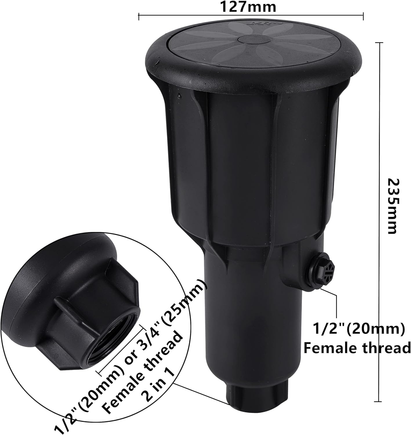 1/2 "3/4" Filetto Pop Up Irrigatore Rotante Campo da Calcio Golf Prato Giardino Irrigazione Irrigatore sepolto Ugello a bilanciere Incorporato