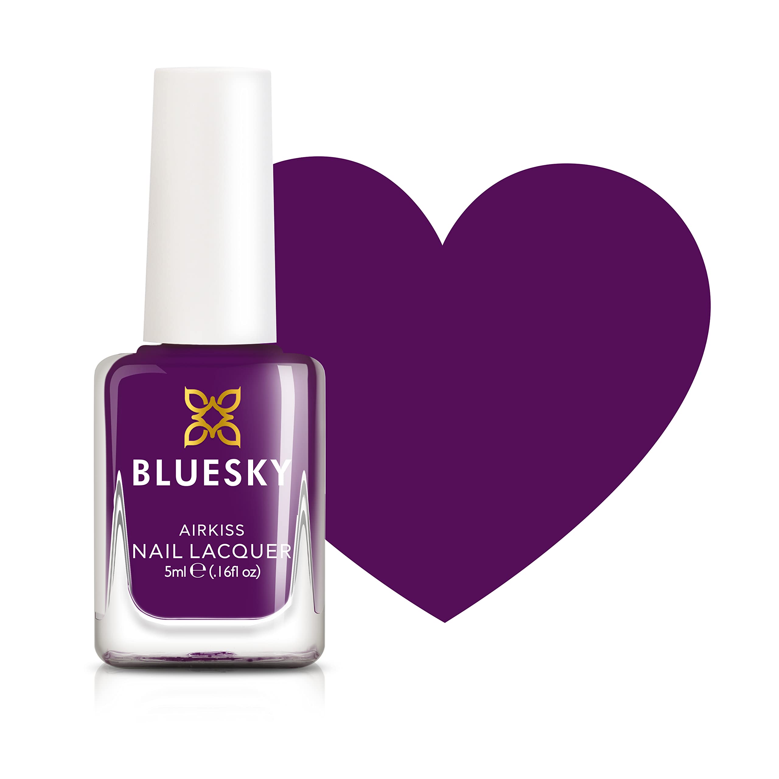 Bluesky Kids Nail Varnish – BERRY BURST, Purple Easy Peel-off, Non-Toxic, Water- based, Odour-free Nail Polish for Kids, 5ml