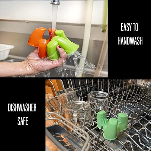 Miniatura 4 de Ready Grips Protectores de dedos de silicona para cocinar asar limpiar guantes de corte accesorios de cocina paquete de 2