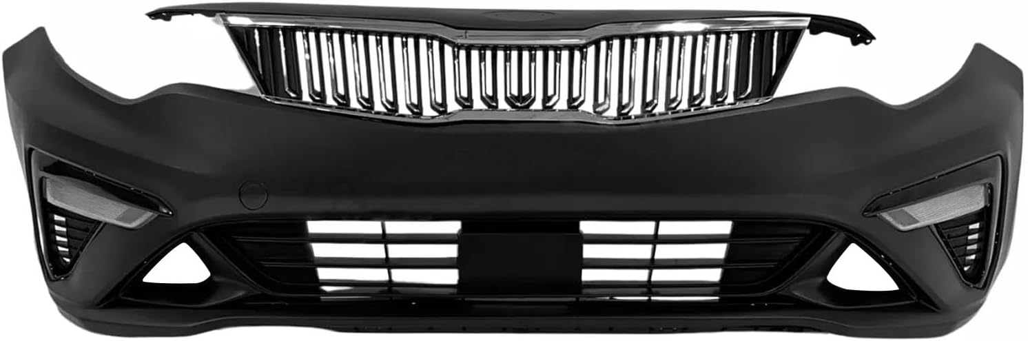 MGWILL Front Bumper Cover Kit Compatible with 2019 2020 Kia Optima EX LX SX SXL Hybrid Sedan 4-Door 2.0L 2.4L 1.6L W/Upper Grille Lower Grill & Turn Lights - Full Body Set