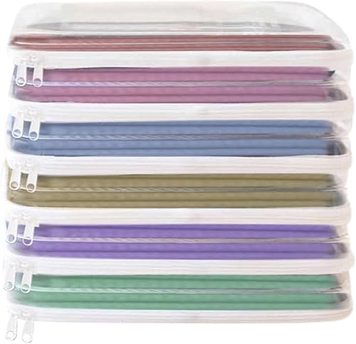 Miniatura 3 de Bolsa dura con doble cremallera, organizador de juguetes con cremallera, caja de almacenamiento de arcilla, bolsa de cosméticos transparente de PVC