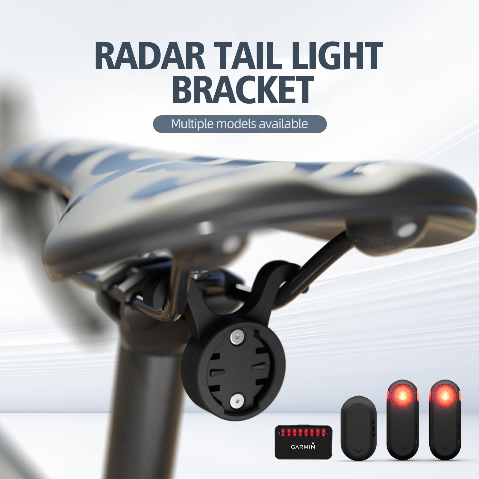 Supporto Reggisella Quarter Turn Per Garmin Varia RTL510 RTL515 RVR315, Con Distanziali 27.2/30.9/31.6 Mm, Kit Di Montaggio Per Bici - 3