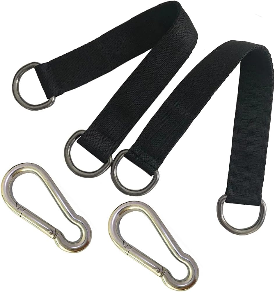 Hammock Straps for Tree, 2pcak Swing Straps Hanging Kit Short Hanging Straps Heavy Duty Tree Strap with Carabiner 440lbs Capacity Used for Exercise Pulley Hammocks Swing Chair