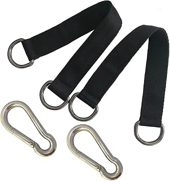 Hammock Straps for Tree, 2pcak Swing Straps Hanging Kit Short Hanging Straps Heavy Duty Tree Strap with Carabiner 440lbs Capacity Used for Exercise Pulley Hammocks Swing Chair