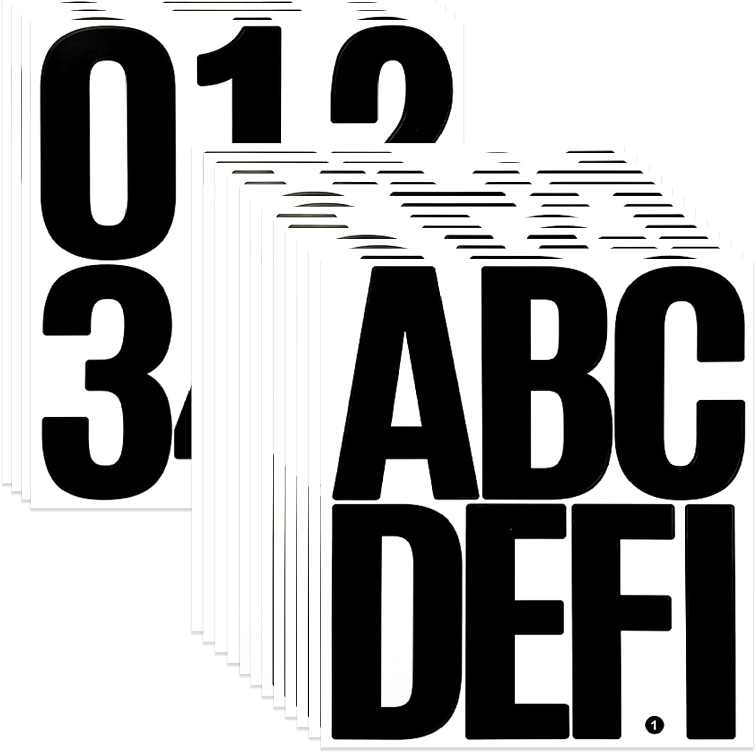 118 Large Alphabet Number Symbol Stickers, 16 Sheets 4 Inches Self-Adhesive Vinyl Letters Sticker Decals for Mailboxes, Doors, Trucks, Home Decor, Suitable for Indoor and Outdoor - Black