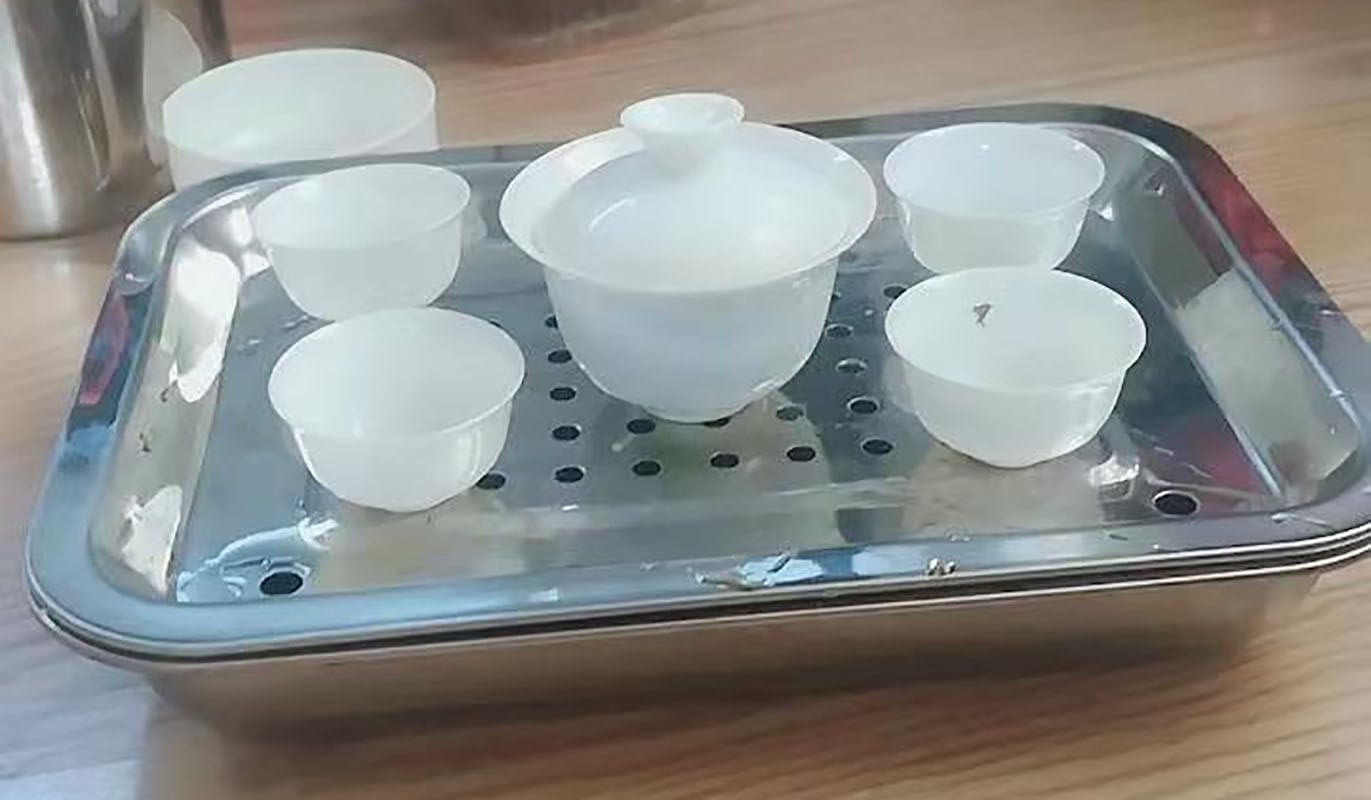 Amazon.co.jp: 茶盤 ステンレス鋼 トレイ茶台 お茶 長方形茶皿 中国