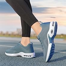 Zapatos Deporte Mujer Zapatillas Deportivas Correr Gimnasio Casual Zapatos para Caminar Mesh Running Transpirable Aumentar Más Altos Sneakers6