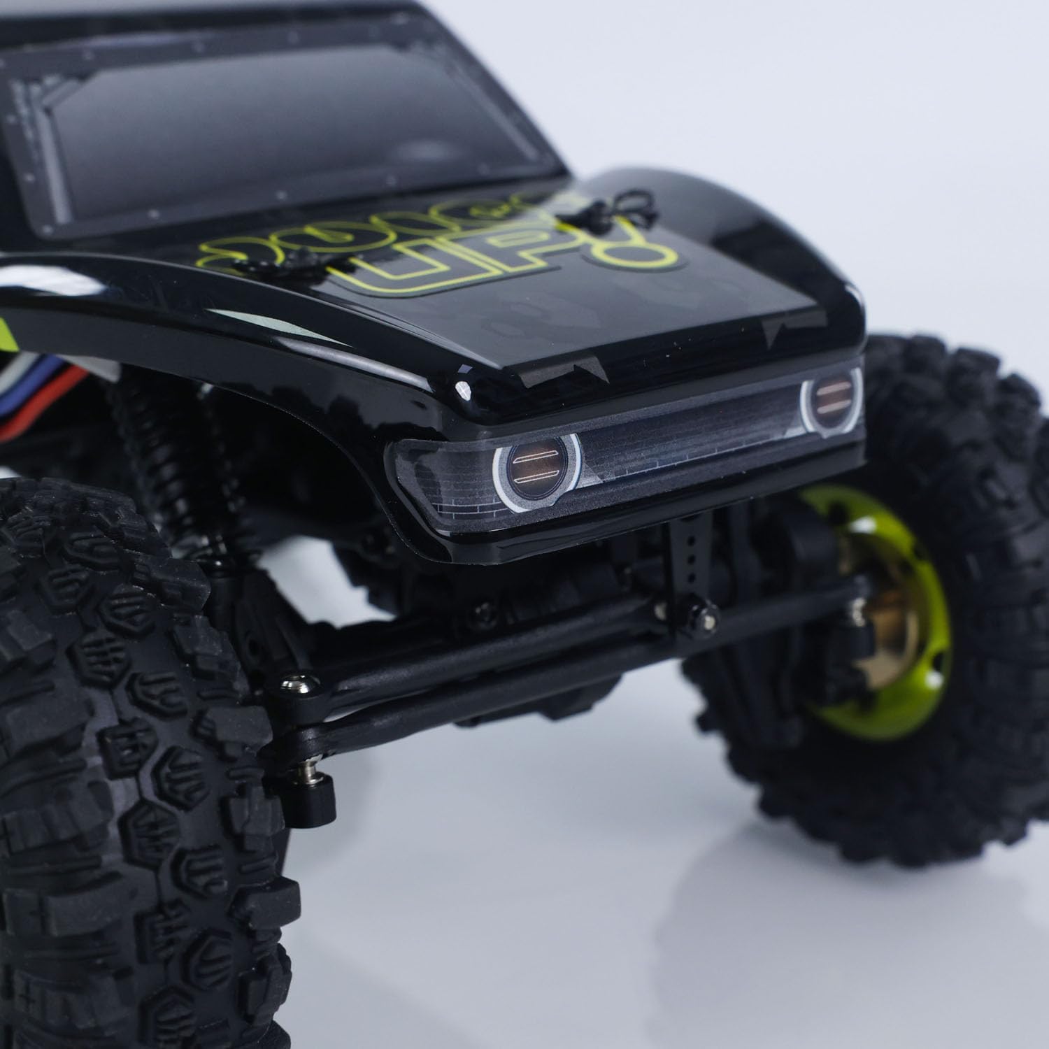 1/18 2.4G RC Rock Crawler Car 4 * 4 Remote Control Crawler CR18P PRO Juice Up Brushless Motor ESC Battery Ready to Run Hobby Grade Model for Adult(Yellow)