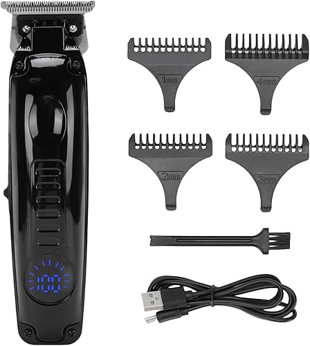Miniatura 1 de HURRISE Kit profesional de corte de pelo inalámbrico y recortador para hombres, juego de aseo de barba recargable con pantalla digital, 4 peines,