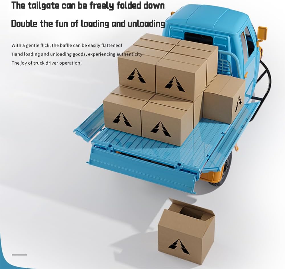 RC Car 1:10 Scale 3-Wheel, Rear-Wheel Drive Full Proportional High-Speed Remote Control Vehicle, 2.4GHz RWD Trike RC Car with Planetary Differential(Gulf Oil Blue)