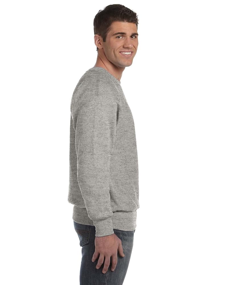 Champion Men's Men' Reverse Weave Fleece Crew, Oxford Gray