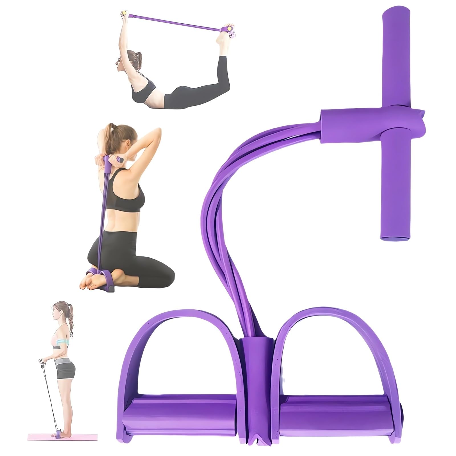 21 Fitness Resistance Bands-4 Tube Pedal Ankle Puller - 2023 New Sit up Leg Stretch Rope Exercise Bands