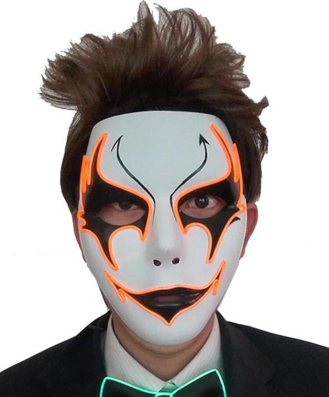 galaxyhkt cosplay EL Light Up Melbourne shuffle Halloween party mask