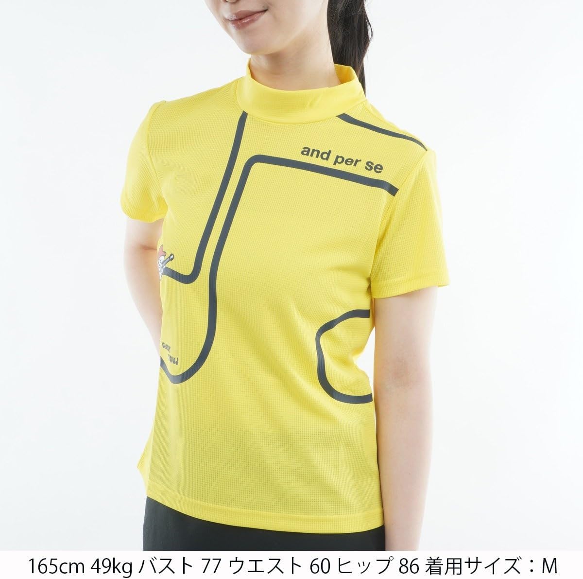 Amazon.co.jp: [アンパスィ] 半袖ハイネックシャツ レディース ゴルフ