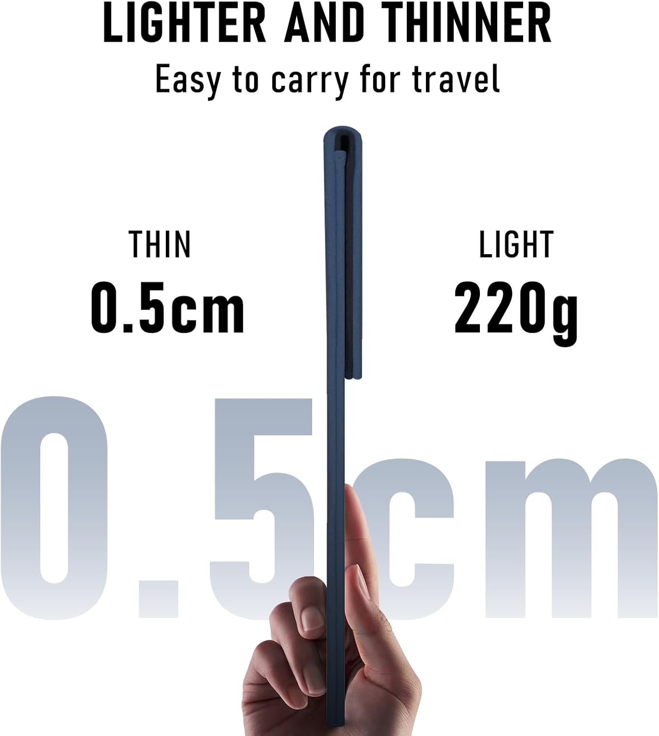 Allinside 13 Inch Laptop Sleeve Case for MacBook Air 13 2018-2025/MacBook Pro 13 2016-2022/Macbook Pro 14 2021-2024, Waterproof Matte PU Leather Horizontal Envelope Protective Case Cover, Navy Blue - Image 5