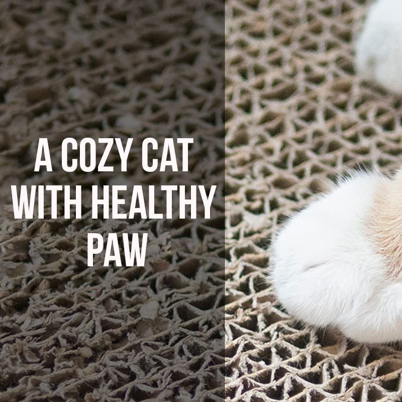 Goofy-Tails-Cat-Scratcher-Lounger-Recycled-Paper-Corrugated-Scratch-Pad-for-Cats-Sunset-Yellow-40-cm-x-40-cm-x-11-cm