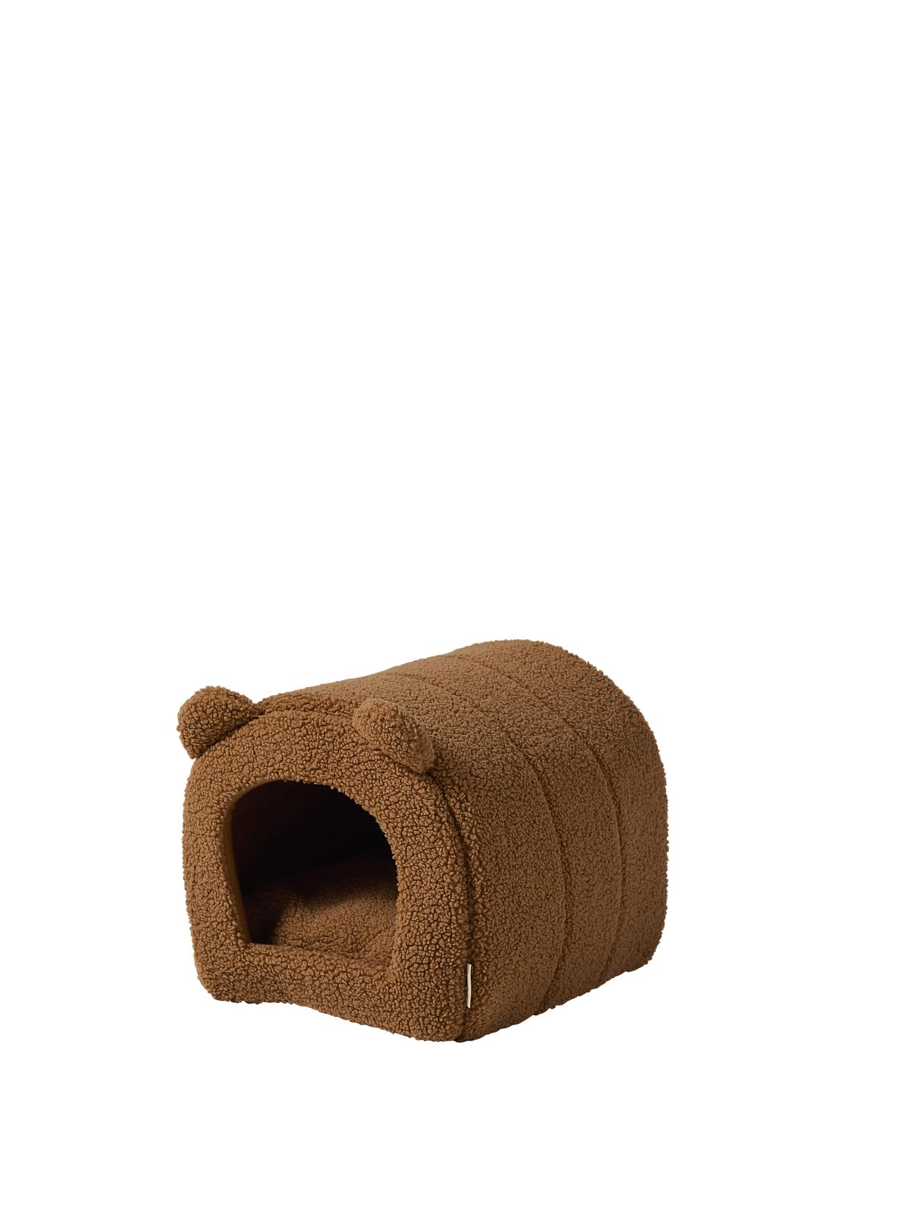 VERTBAUDET Panier Fermé pour Chat en Sherpa Antidérapant Camel TU