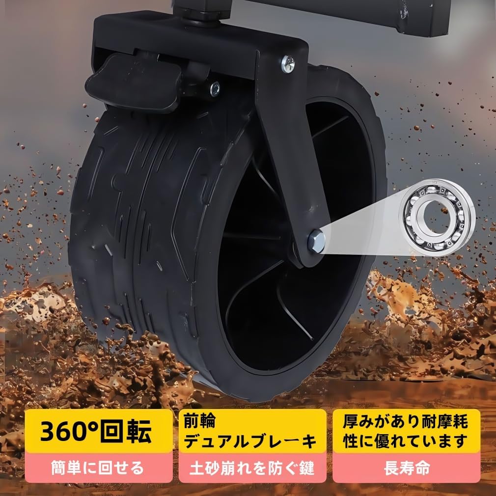 dratty キャリーカート キャリーワゴン アウトドアワゴン用 ロール式テーブル 折りたたみ 大容量 軽量 収束式 全地形対応 自