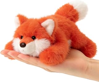 PEACH CAT Fox Stuffed Animal 7" Cute Plushies Soft Plush Toys Gifts for Kids Brick Red