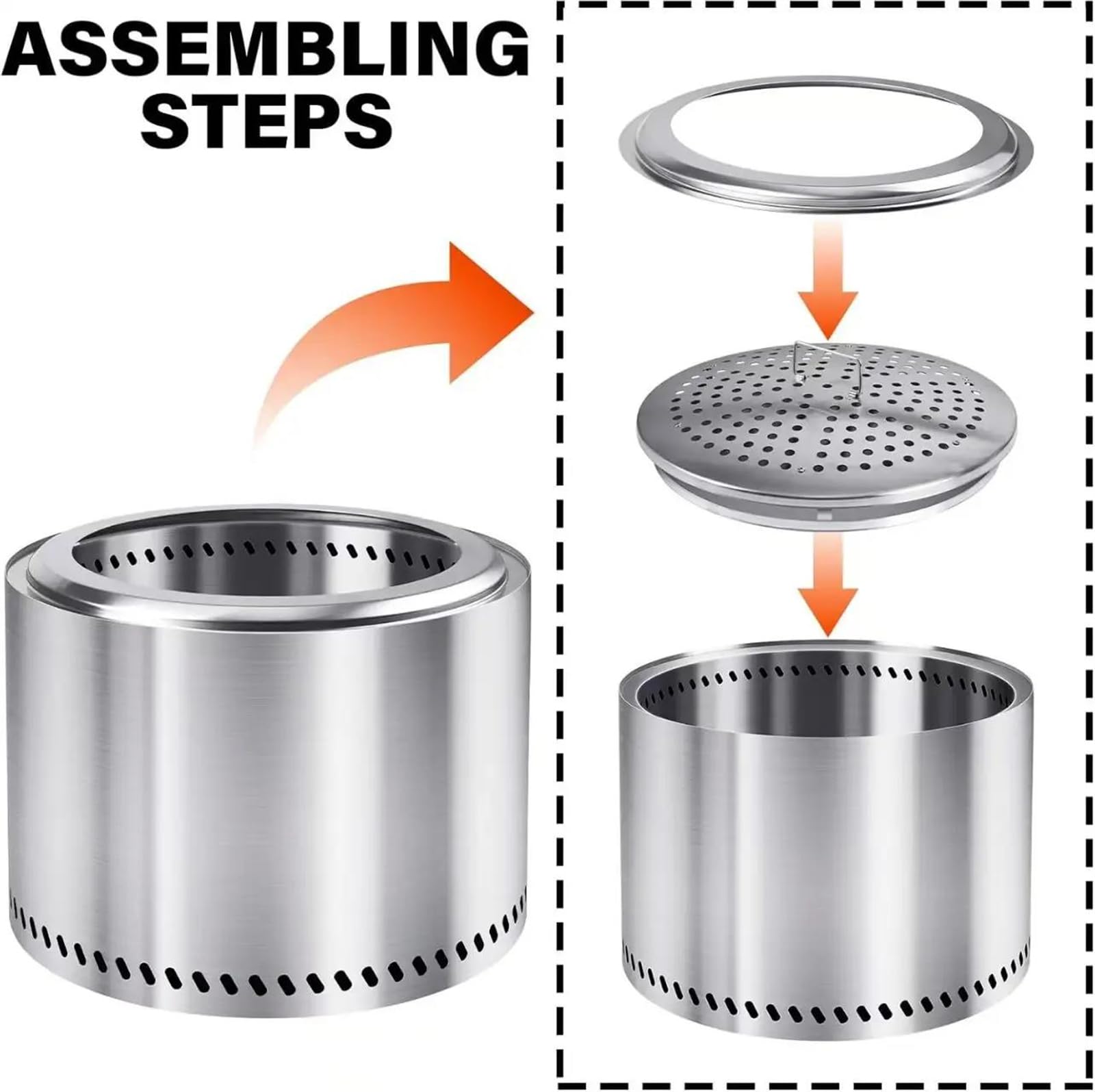 Réchaud bois pliable portable pour camping pour barbecue jardin camping