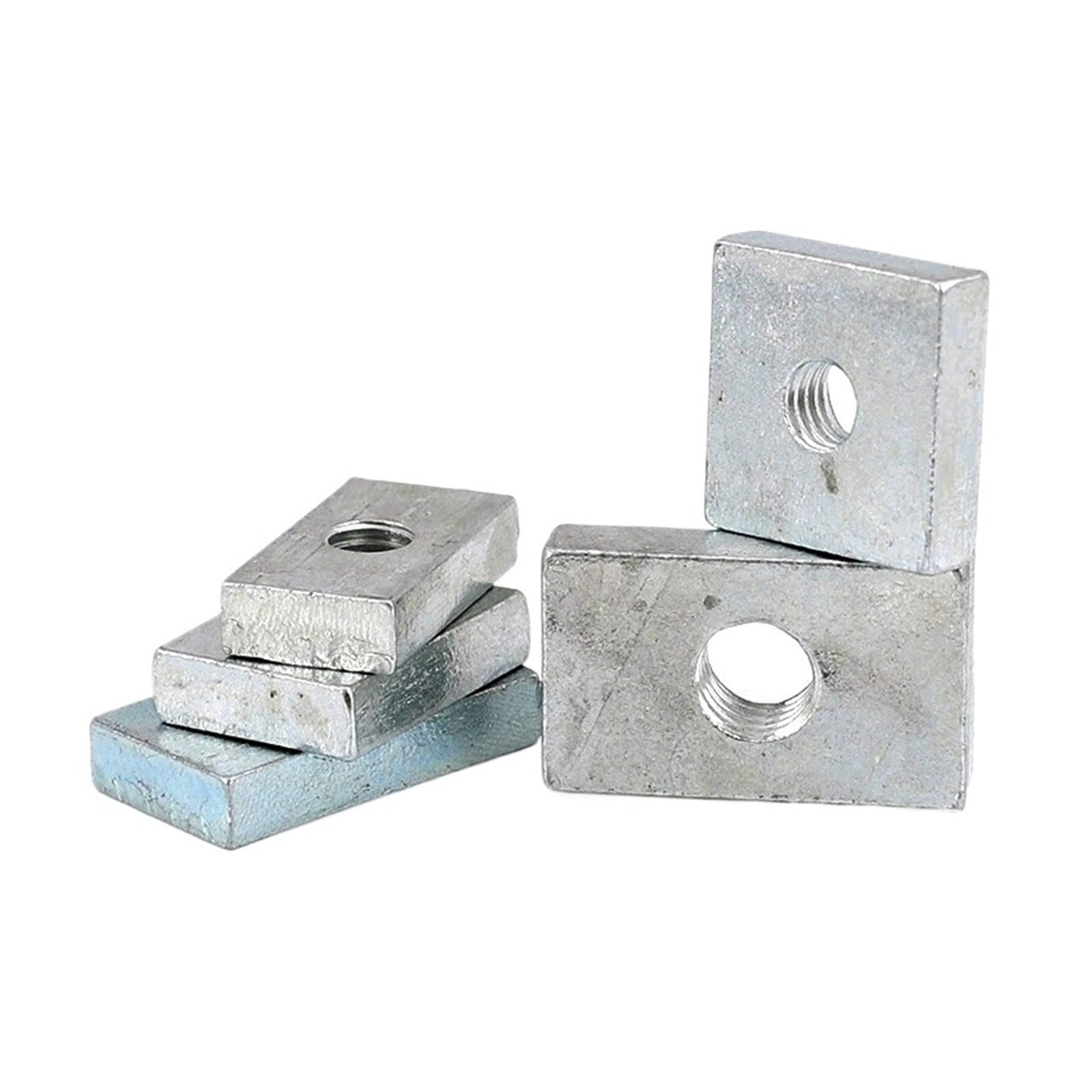 Tuercas rectangulares de acero inoxidable, Tuercas rectangulares M3-M8, 10/50 unidades, acero al carbono galvanizado, perfil de aluminio, accesorio(50pcs,M6x20x13x4)