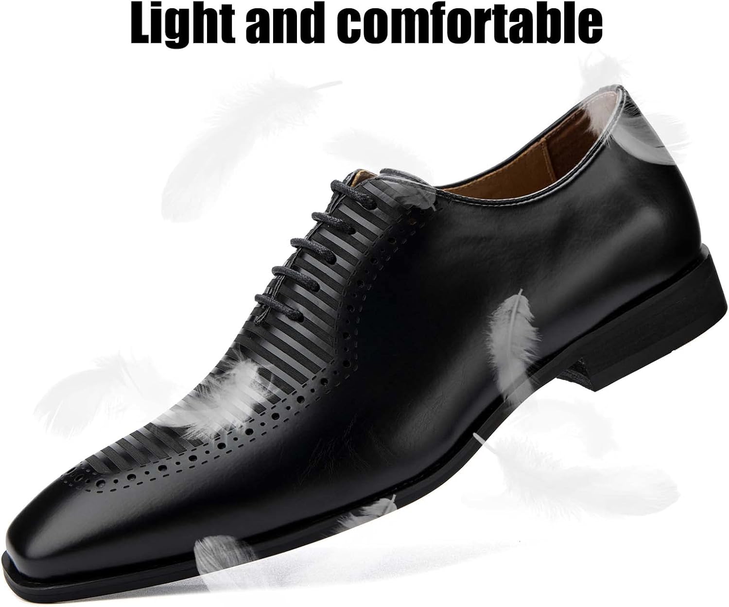 JITAI Mens Oxford Shoes Mens Casual Dress Shoes Lace Up Fashion Shoes Formal - Image 6