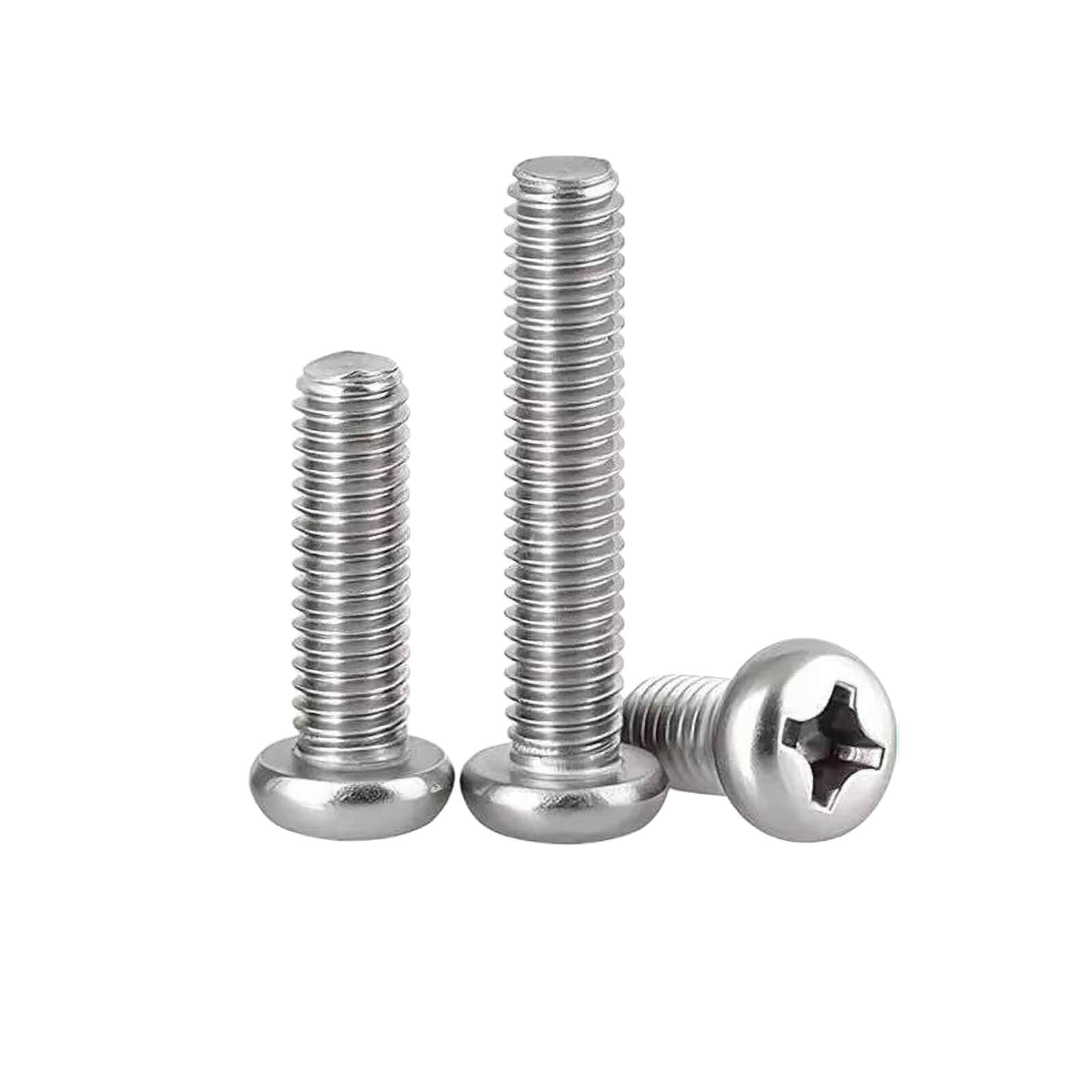 1/4-20 x 1-1/4'' (20 Pack) Pan Head Machine Screw, Phillips Drive, 304 Stainless Steel 18-8, Bright Finish, Fully Machine Thread