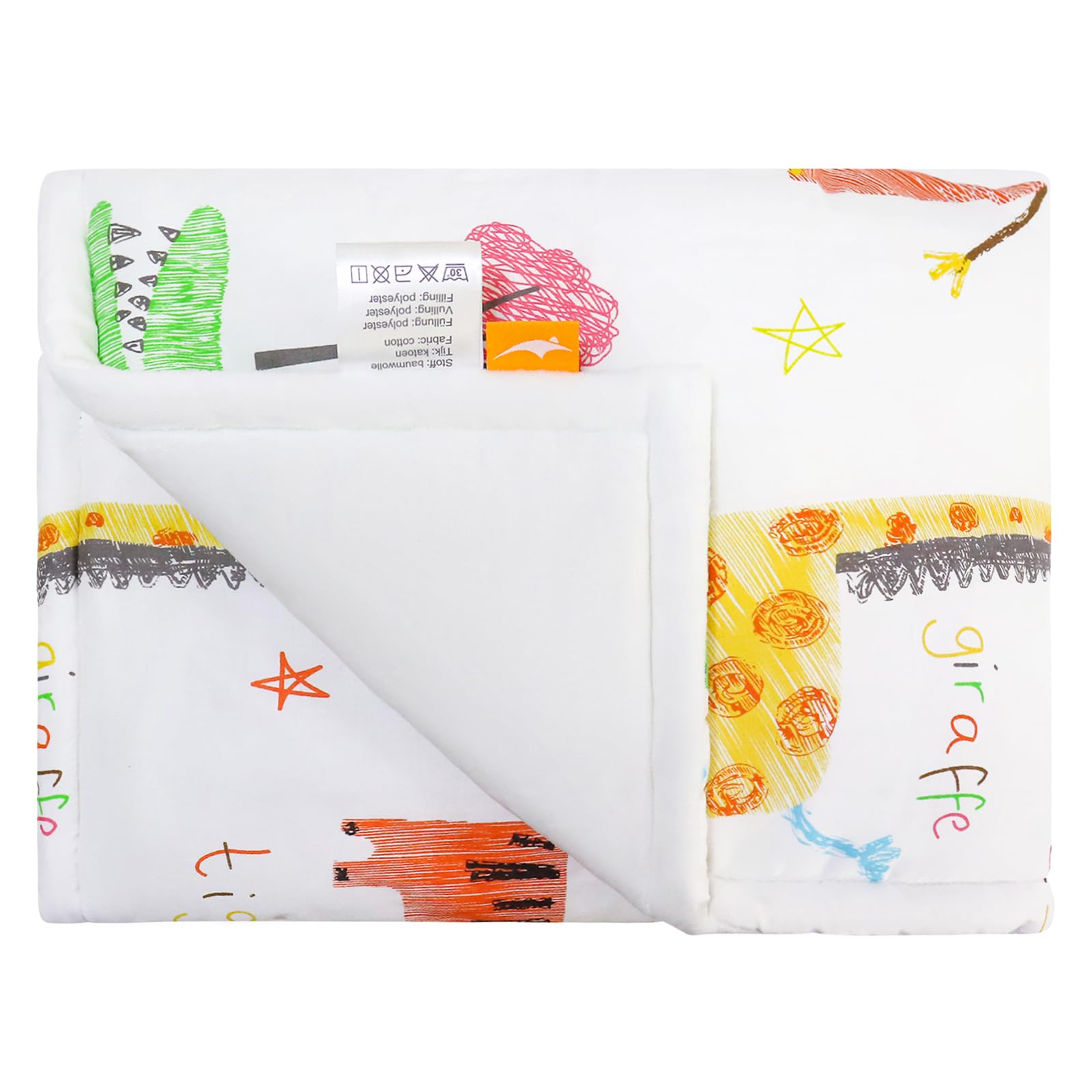 ComfortAce® Baby Blanket,featuring a 100% Cotton design, ensuring a cozy and snug experience for your baby (75 * 100CM, WHITE)