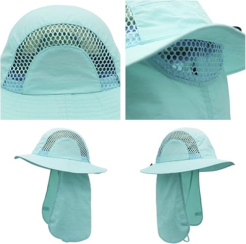 Miniatura 3 de LLmoway UPF50+ - Gorro de pesca para hombre y mujer, con solapa larga, malla de secado rápido